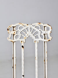antique Victorian white iron garden chair