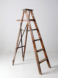 vintage wooden painter's ladder