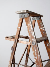 vintage wooden painter's ladder