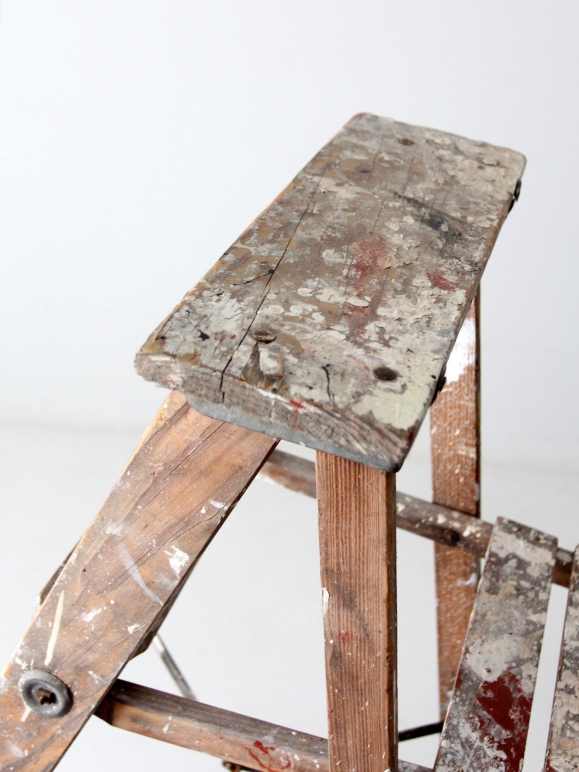 vintage wooden painter's ladder