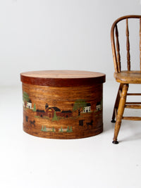 vintage hand-painted bandbox