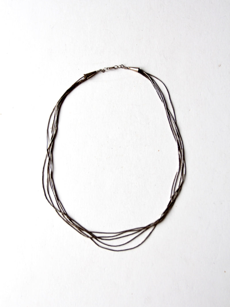 vintage heishi bead necklace