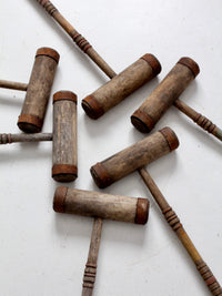 antique croquet mallets