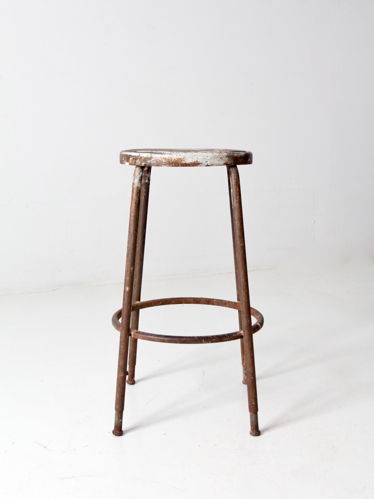 vintage industrial metal stool 86 Vintage