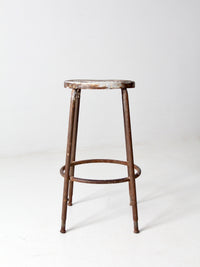 vintage industrial metal stool