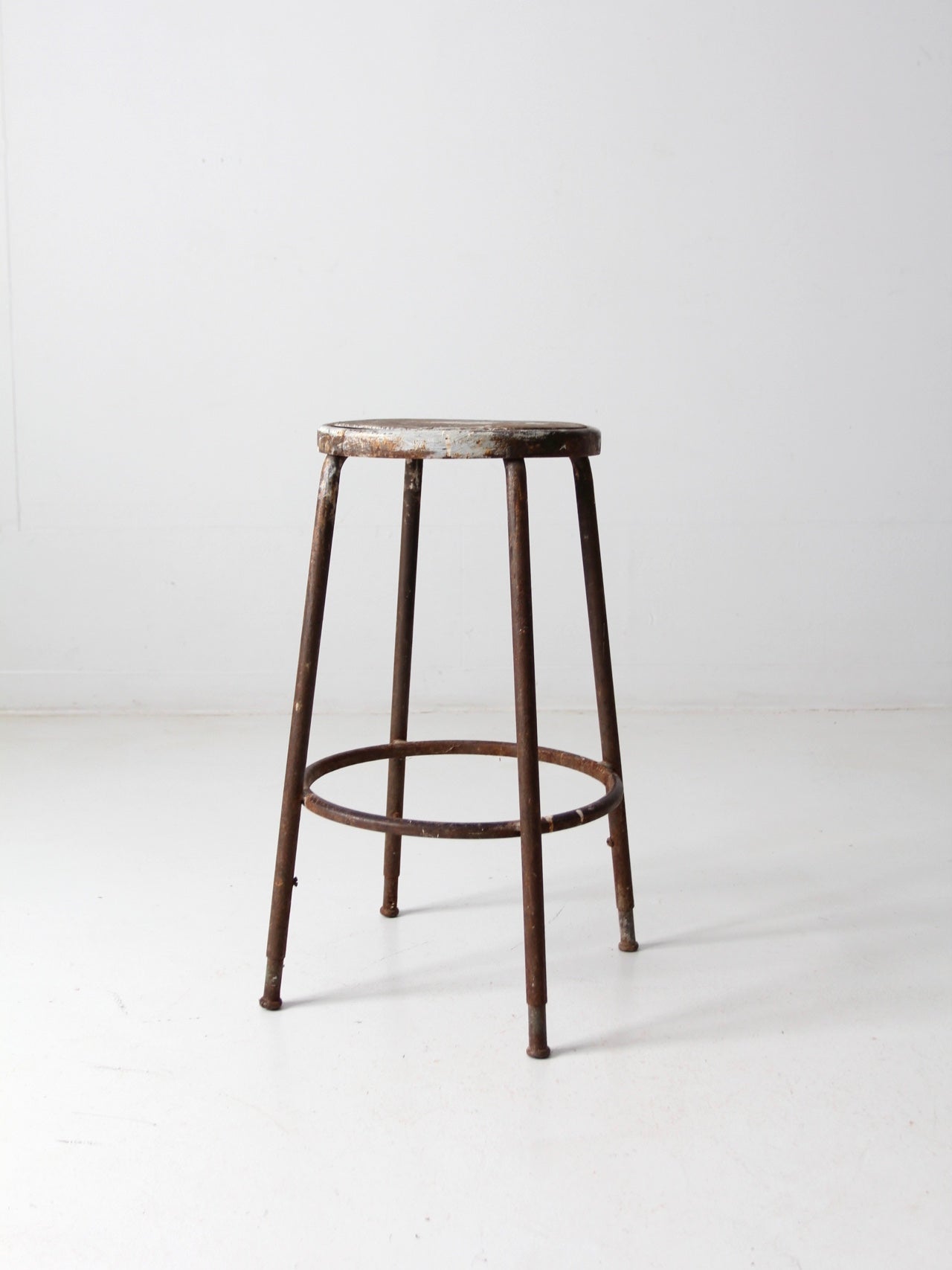 vintage industrial metal stool