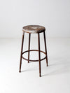 vintage industrial metal stool