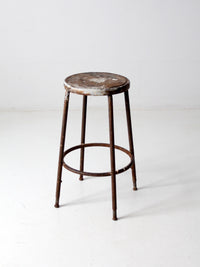 vintage industrial metal stool