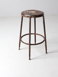 vintage industrial metal stool