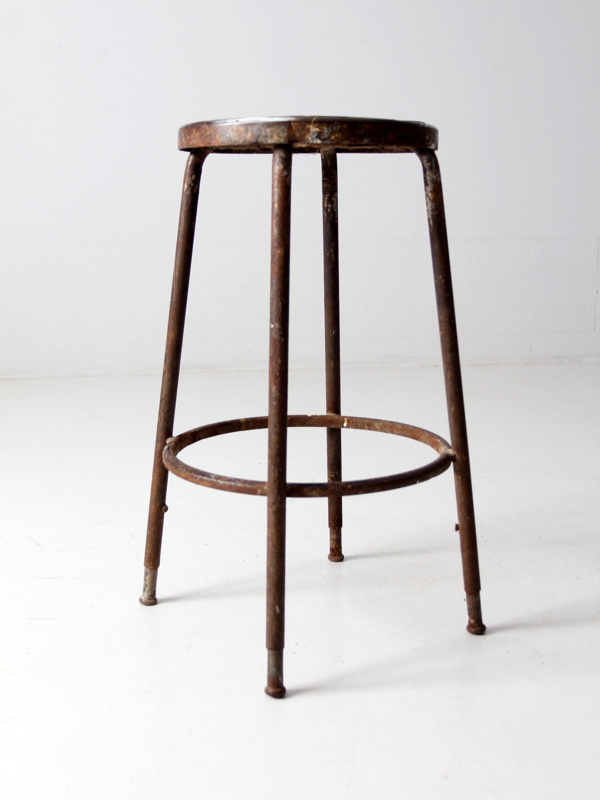 vintage industrial metal stool