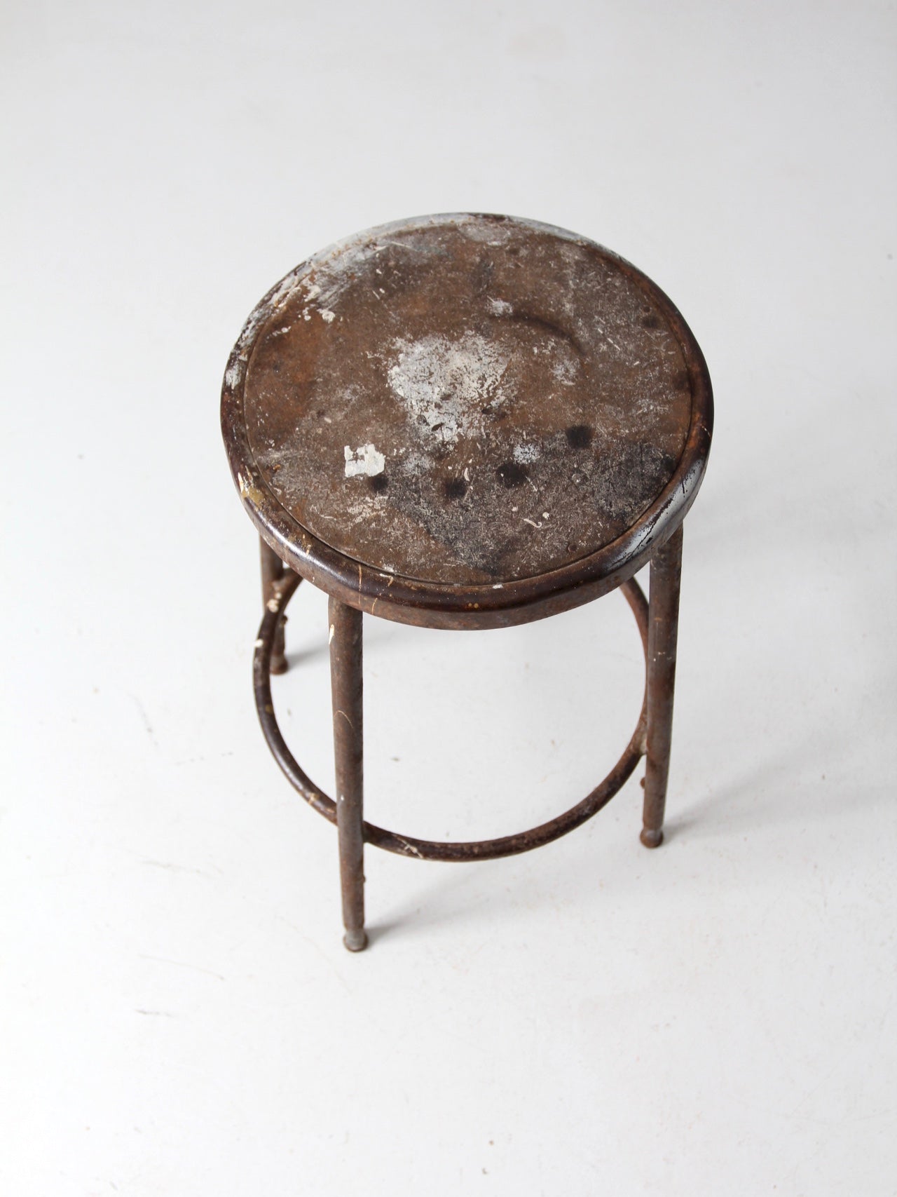 vintage industrial metal stool