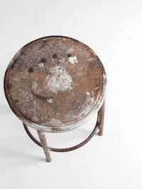 vintage industrial metal stool