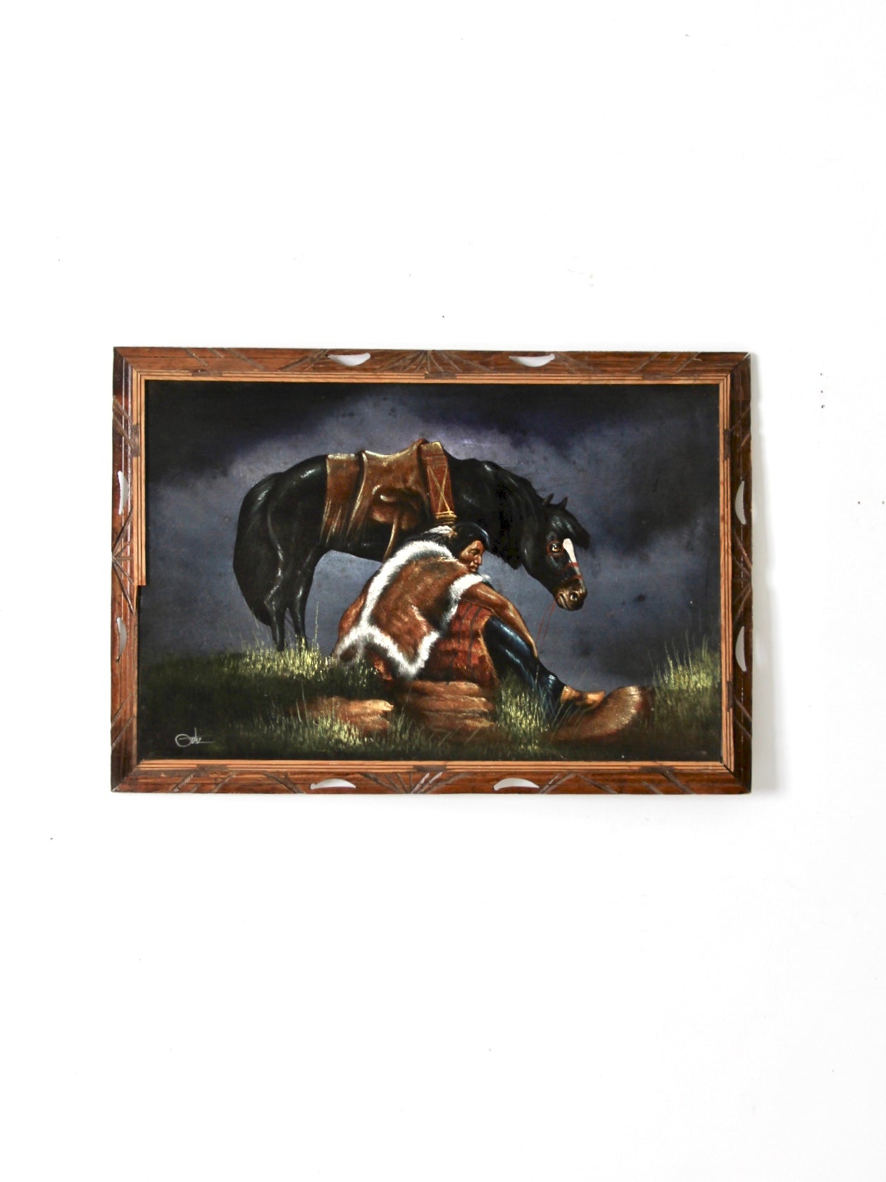 vintage 70s Ortiz velvet painting – 86 Vintage