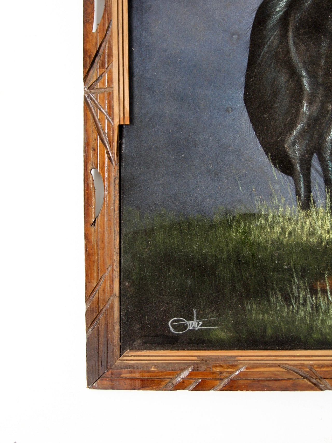 vintage 70s Ortiz velvet painting – 86 Vintage