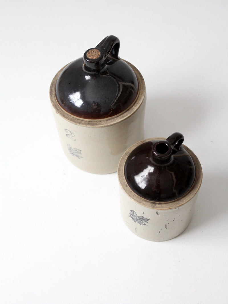 antique Western Stoneware jugs set of 2