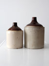 antique stoneware jugs - set of 2