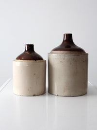 antique stoneware jugs - set of 2