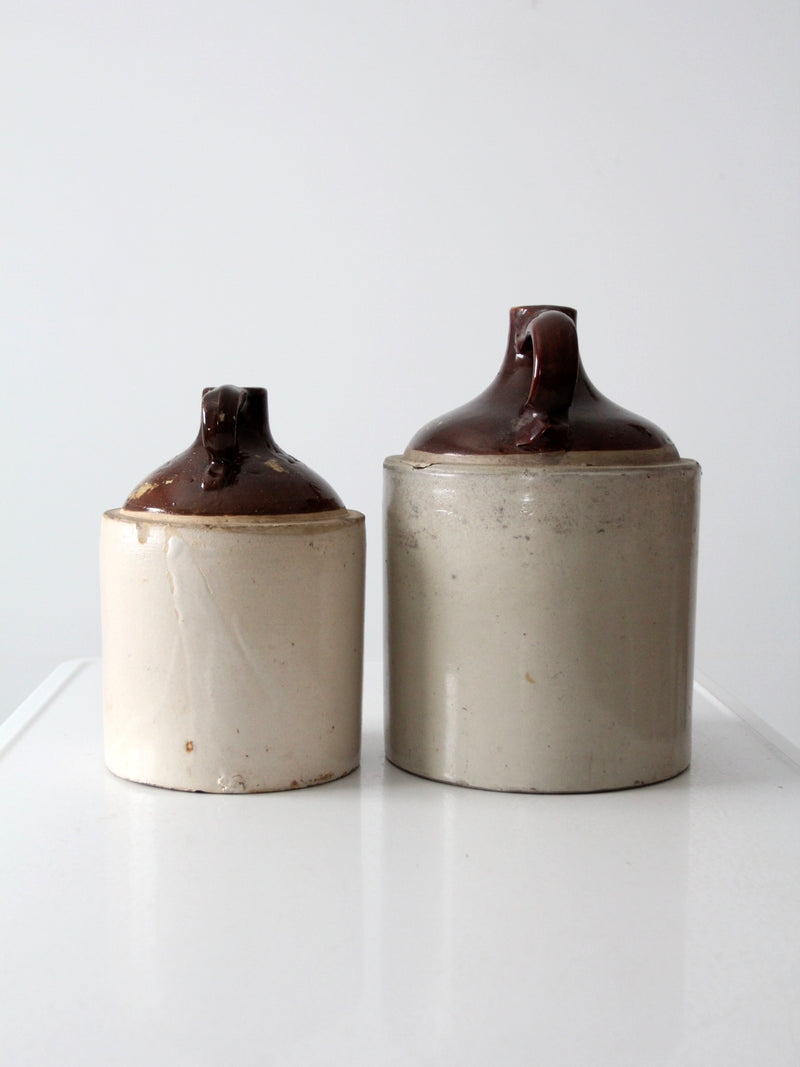 antique stoneware jugs - set of 2