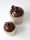 antique stoneware jugs - set of 2