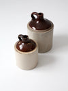 antique stoneware jugs - set of 2