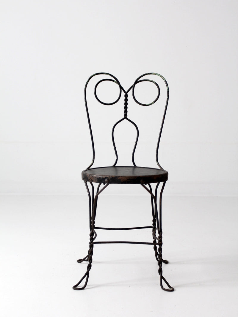vintage black ice cream parlor chair