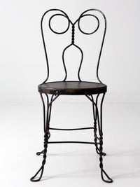 vintage black ice cream parlor chair