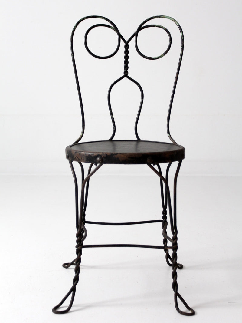 vintage black ice cream parlor chair
