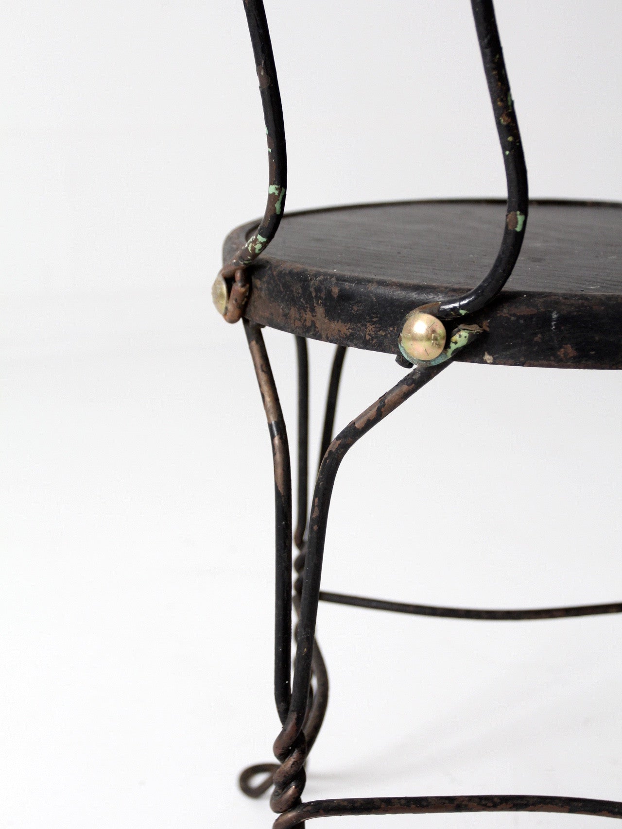 vintage black ice cream parlor chair