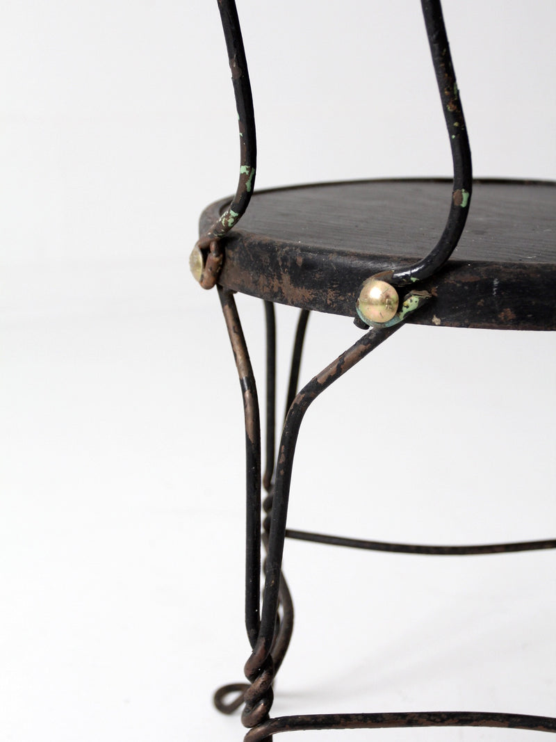 vintage black ice cream parlor chair