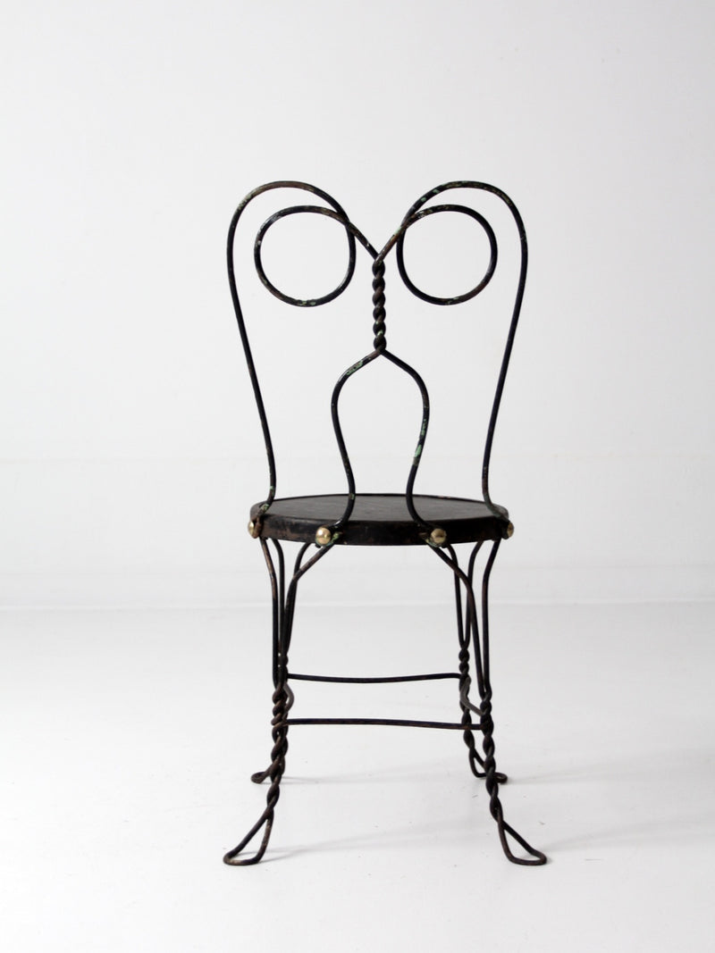 vintage black ice cream parlor chair
