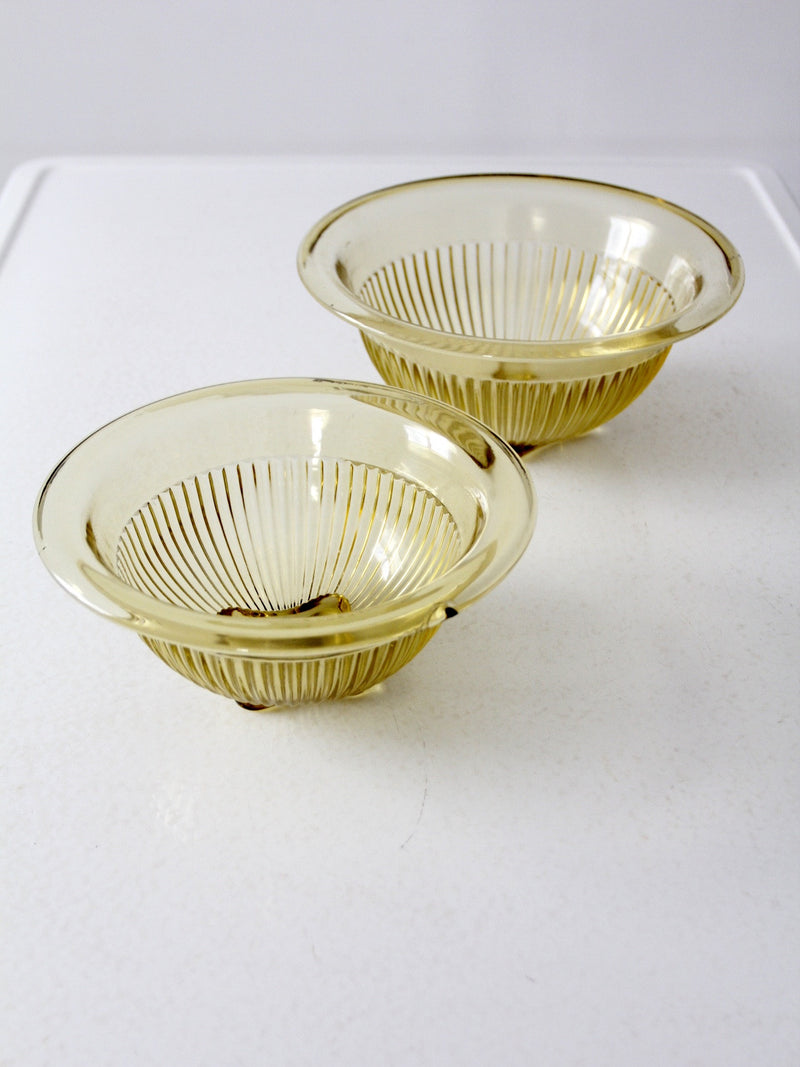 Depression glass bowls set of 2