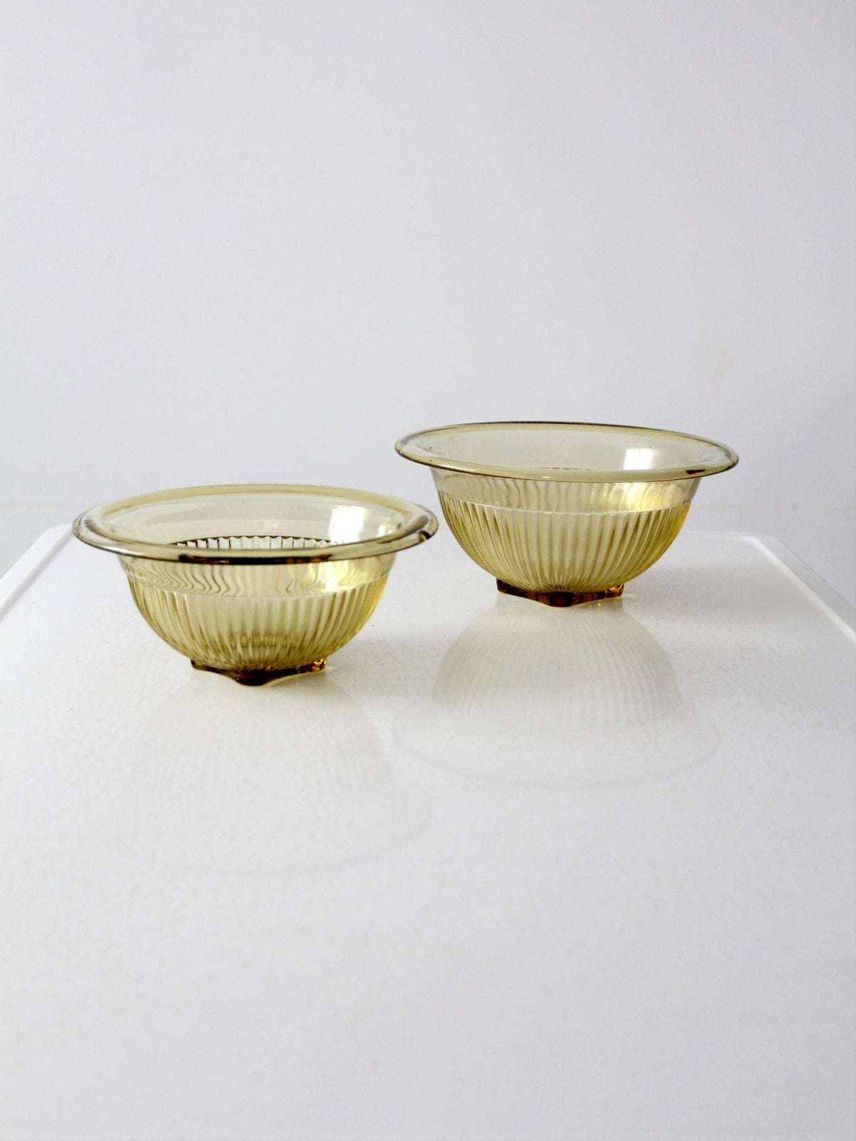 Depression glass bowls set of 2