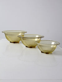 Depression glass kitchen bowls set/3