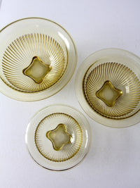 Depression glass kitchen bowls set/3