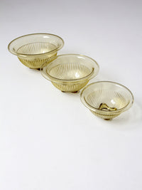 Depression glass kitchen bowls set/3
