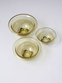 Depression glass kitchen bowls set/3