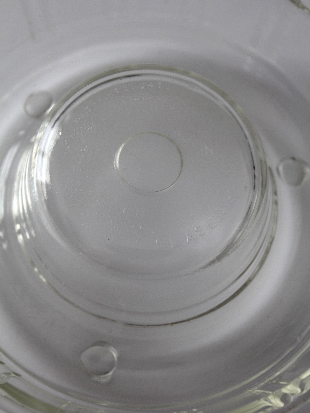 Queen Anne Glasbake glass kitchen mold circa 1942