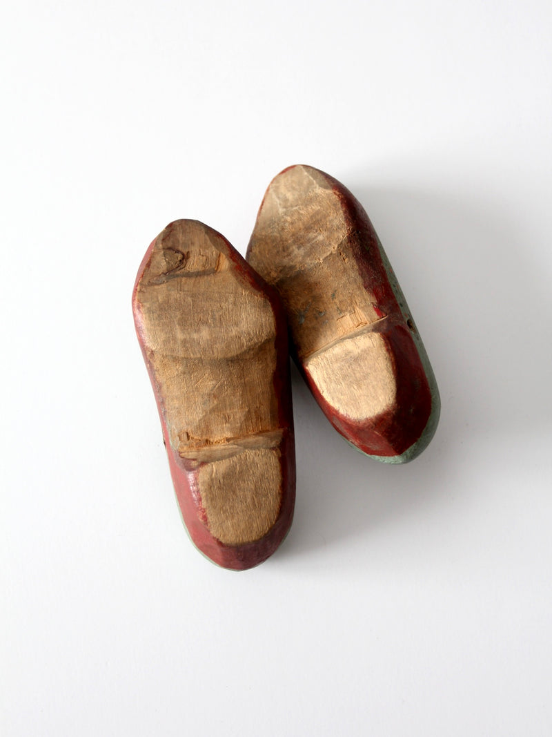 antique children's wooden clogs