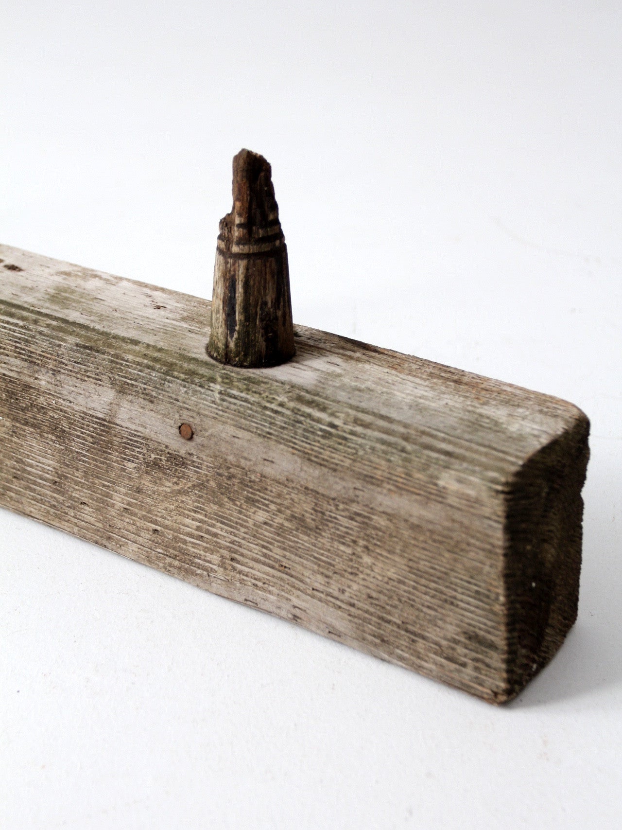 antique wooden peg post