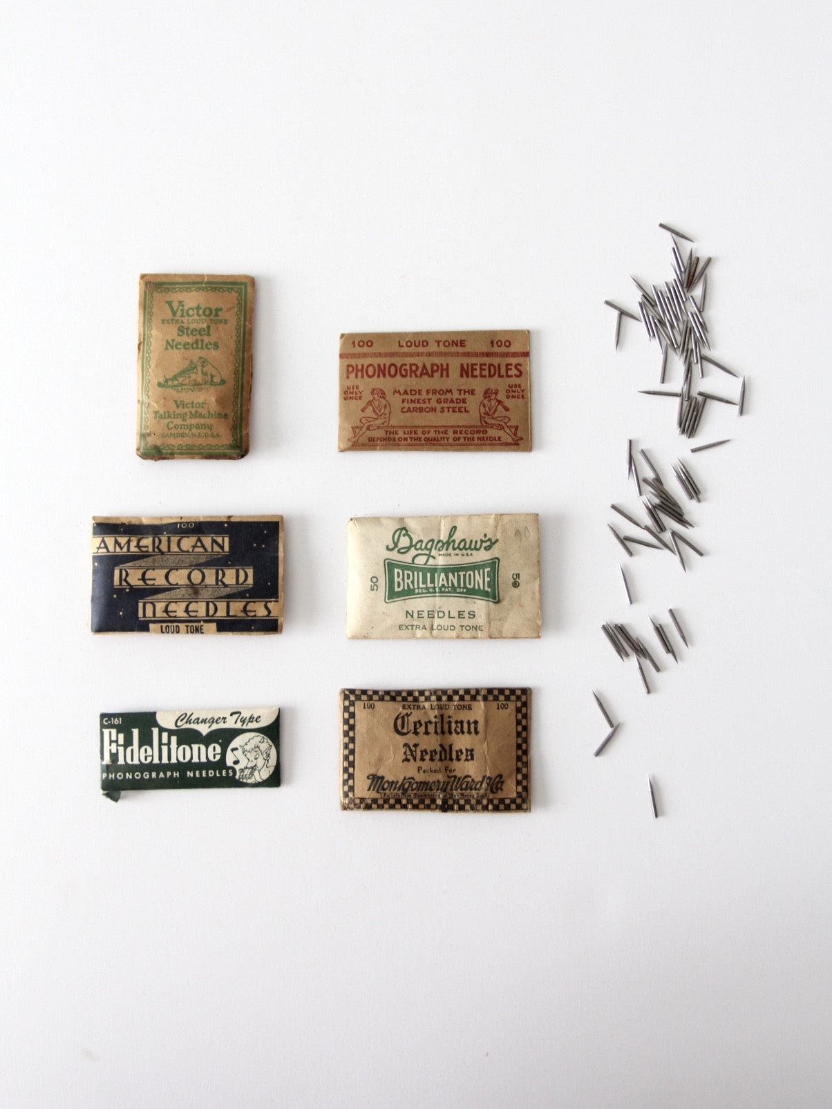 antique phonograph needle collection