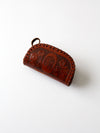 vintage tooled leather coin purse