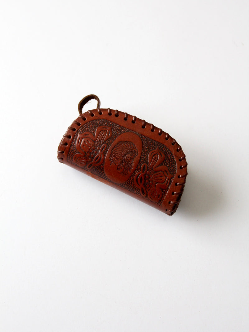 Leather coin bag top