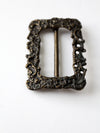 vintage brass floral slide buckle