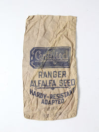 vintage farm seed bag