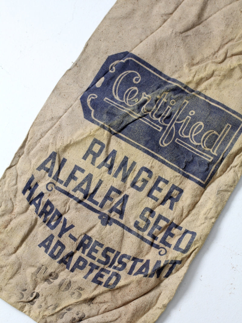 vintage farm seed bag