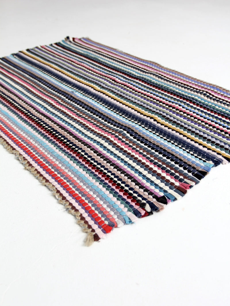 vintage throw rag rug