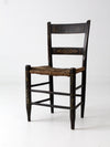 antique Hitchcock style painted rush seat chair