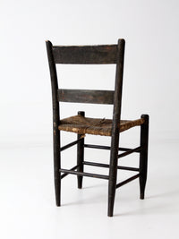 antique Hitchcock style painted rush seat chair