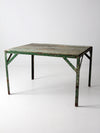 vintage industrial wood table