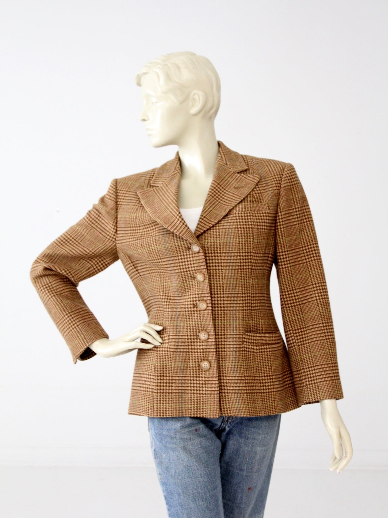 vintage 80s Ralph Lauren tweed blazer
